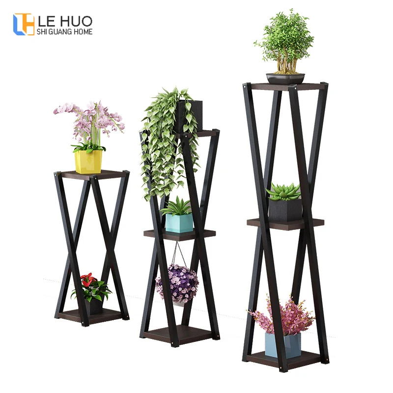 Indoor Floor-Standing Plant stand Succulent shelf rack balcony simple
wrought iron multi-layer indoor flower pot shelf