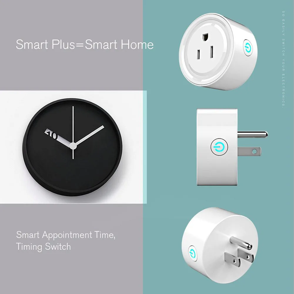 

2200W Smart Wall Socket Power Monitoring WiFi Socket Wireless Plug Home Switch Remote Control With Amazon Alexa Google Assistant