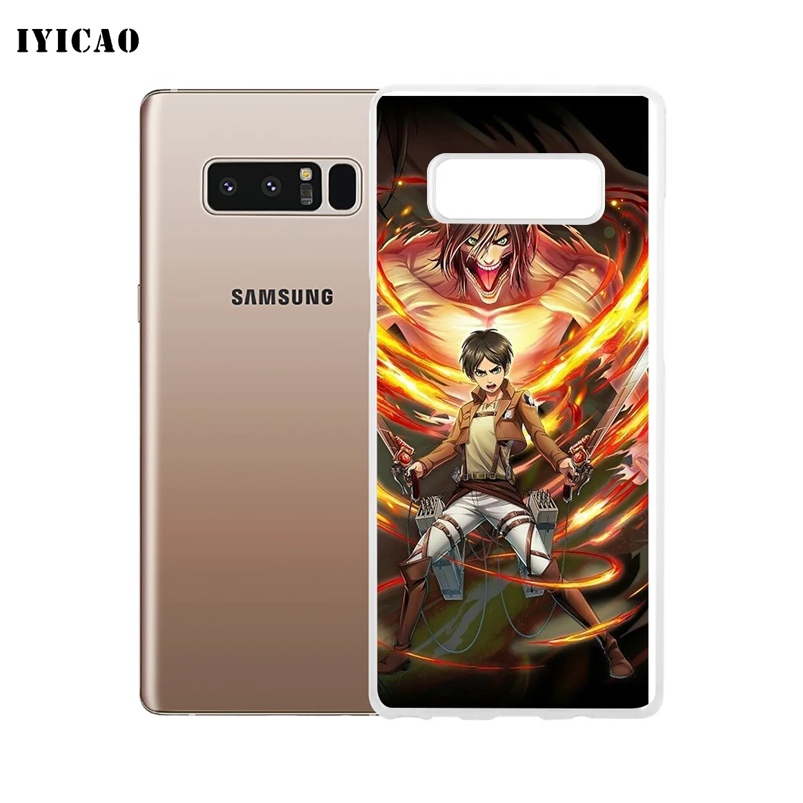 IYICAO Eren Jaeger Attack on Titan Мягкий силиконовый чехол для телефона samsung A5 A6 Plus A7 A8 A9 J3 J5 J7 Note 8