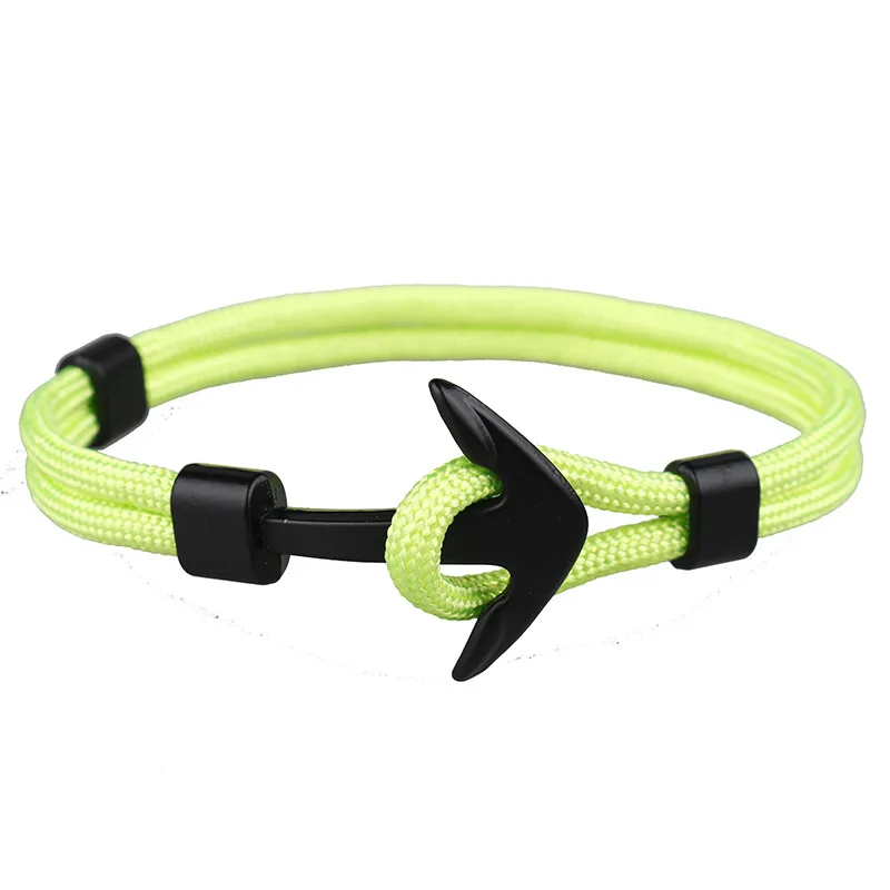 CUTEECO الأزياء جديد اللون مرساة أساور الرجال سحر بقاء حبل سلسلة سوار Paracord الذكور التفاف المعادن الرياضة السنانير مجوهرات CUTEECO الأزياء جديد اللون مرساة أساور الرجال سحر بقاء حبل سلسلة سوار Paracord الذكور التفاف المعادن الرياضة السنانير مجوهرات