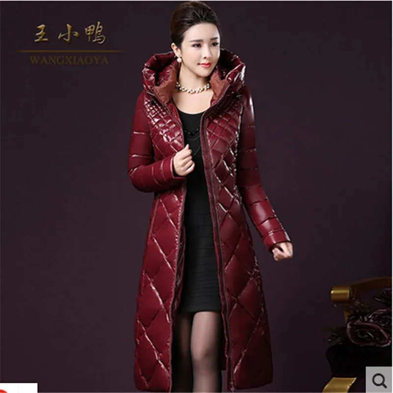 Bn1820 blue Taille Jeunes Haute Capuchon Red Épais Noble D'hiver Duvet 2017 Manteau Qualité Bas Veste De Vers Wine Dernière Blanc À Longue Chaud Le Femmes Grande Canard FCqgvFw