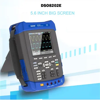 

Hantek Oscilloscope DSO8202E Oscilloscope Digital Multimeter 200MHz 1GSa/S 5.6 inch TFT Color LCD Display Handheld Oscilloscope