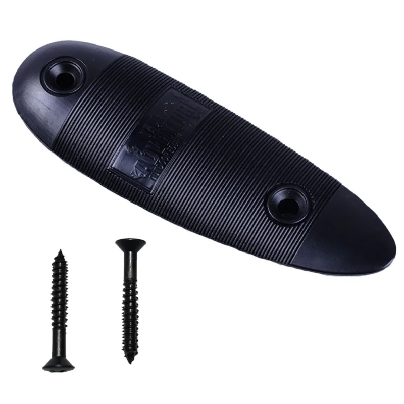 

New 1 PC Hunting Rifle Rubber Durable Non-Slip Ribbed Slip Plastic Recoil Pad Hunting Accessories With 2 Screws Gun