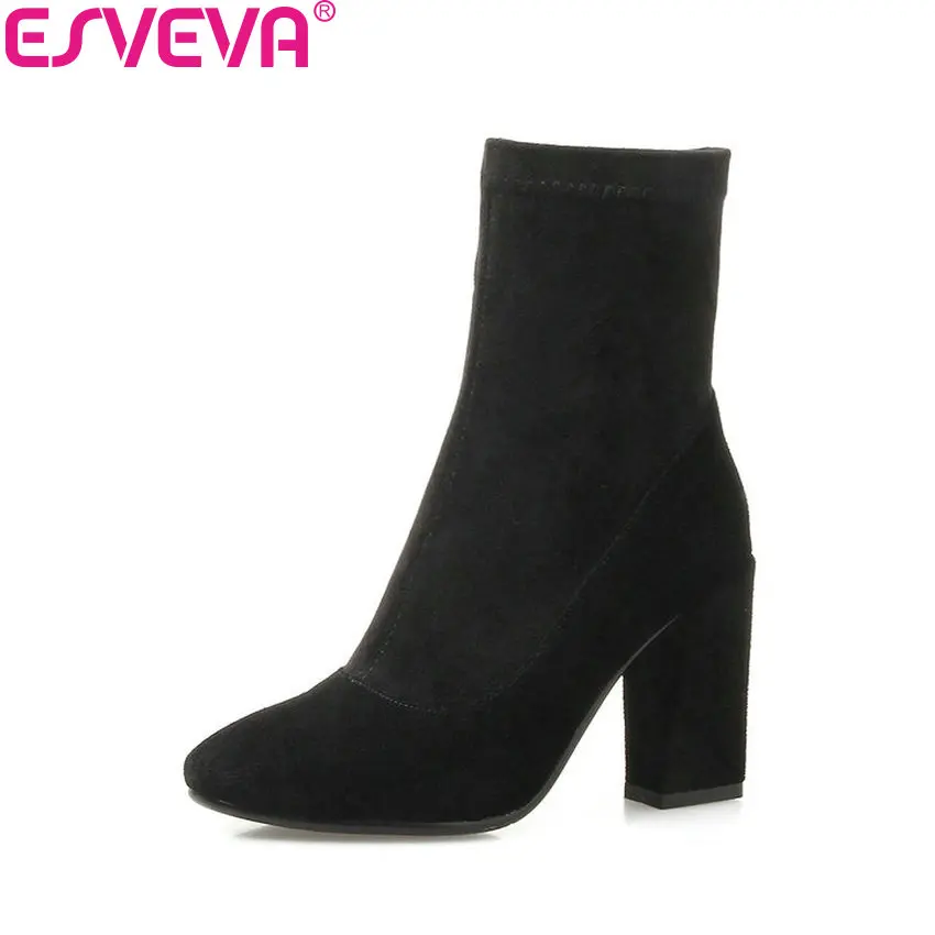 Suede Angle Boots ESVEVA 2017 Women's West Styl