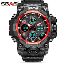 SBAO Sport Watches for Men Brand Luxury Dual Display Analog LED Digital Men's Quartz Wrist Watch Waterproof Military Watch Men SBAO Sport Watches for Men Brand Luxury Dual Display Analog LED Digital Men's Quartz Wrist Watch Waterproof Military Watch Men