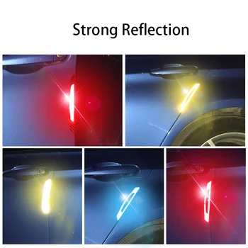 

Carbon Fiber Car Door Anti-collision Stickers Safety Warning Mark Reflective Tape For mazda 2 3 5 6 8 cx-5 cx-7 MX-8