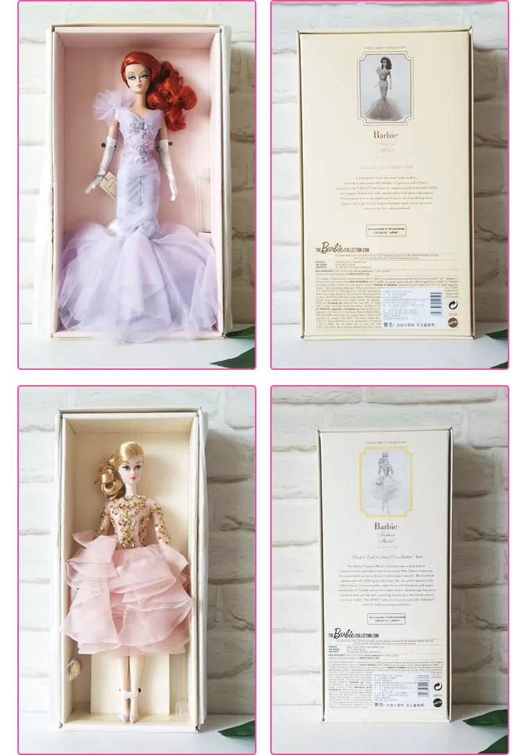 Оригинальные куклы Барби коллекция золотых этикеток подарок на день рождения для девочек подлинный ST Барби игрушки для детей
