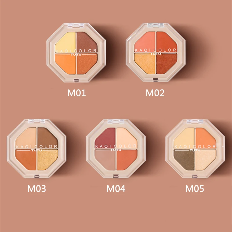 

TUTU 4 Color Eyeshadow Matte Makeup Palette Pigmented Color Payoff Shimmer Charming Eye Shadow Waterproof Long Lasting Cosmetic