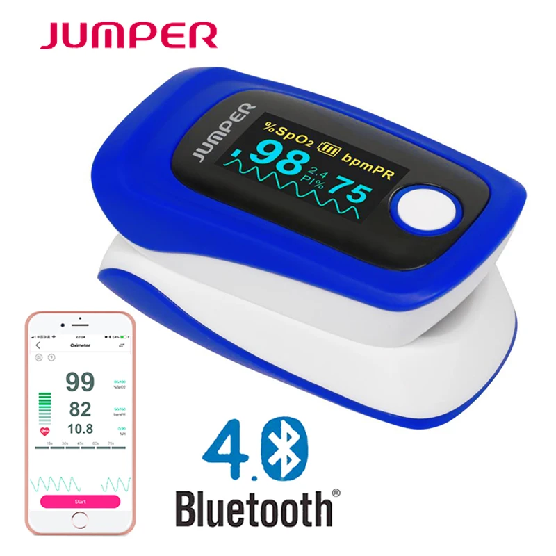 

Health Care Bluetooth Fingertip Oximetro de pulso de dedo OLED Pulse Oximeter Saturator Pulsioximetro for android IOS Phone iPad