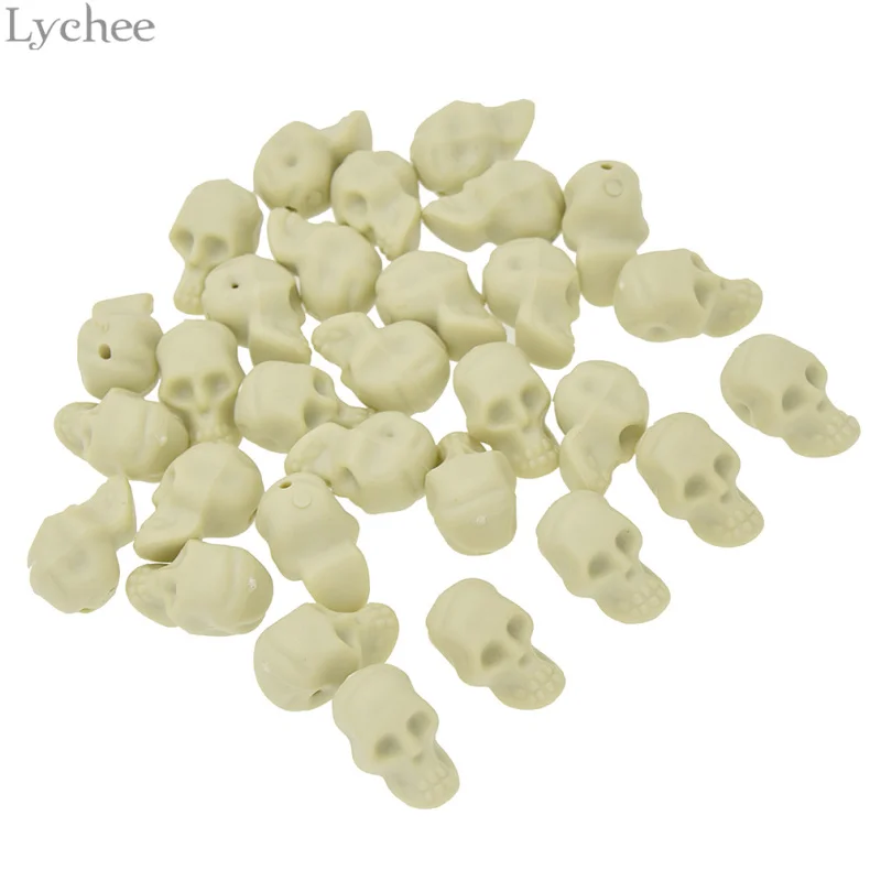 Lychee 30pcs Plastic Mini Skull Toy Gift Pack for Halloween April Fools' Day Party Spoofed DIY Decoration