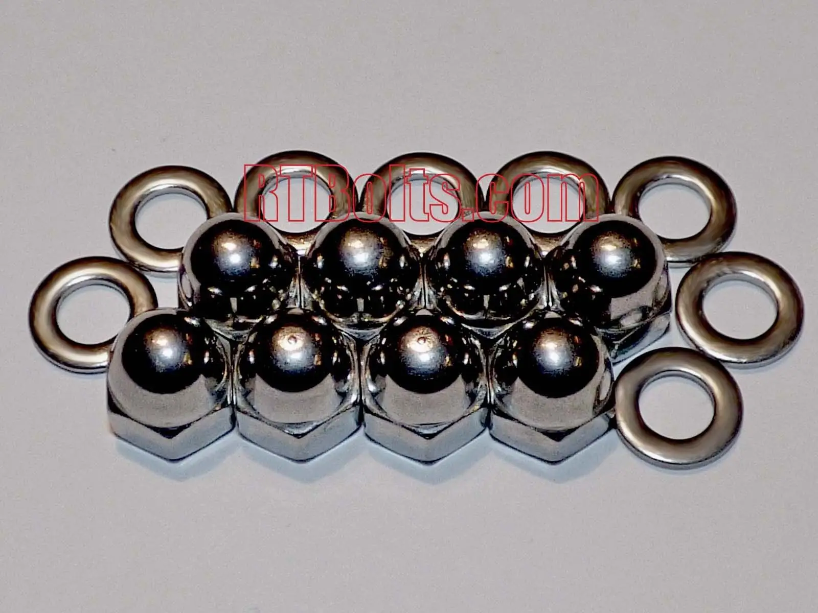

(8) Acorn Cap Nuts 1/4"-20 Safety, Show, Dome, Hex, Stainless Steel, UNC Thread