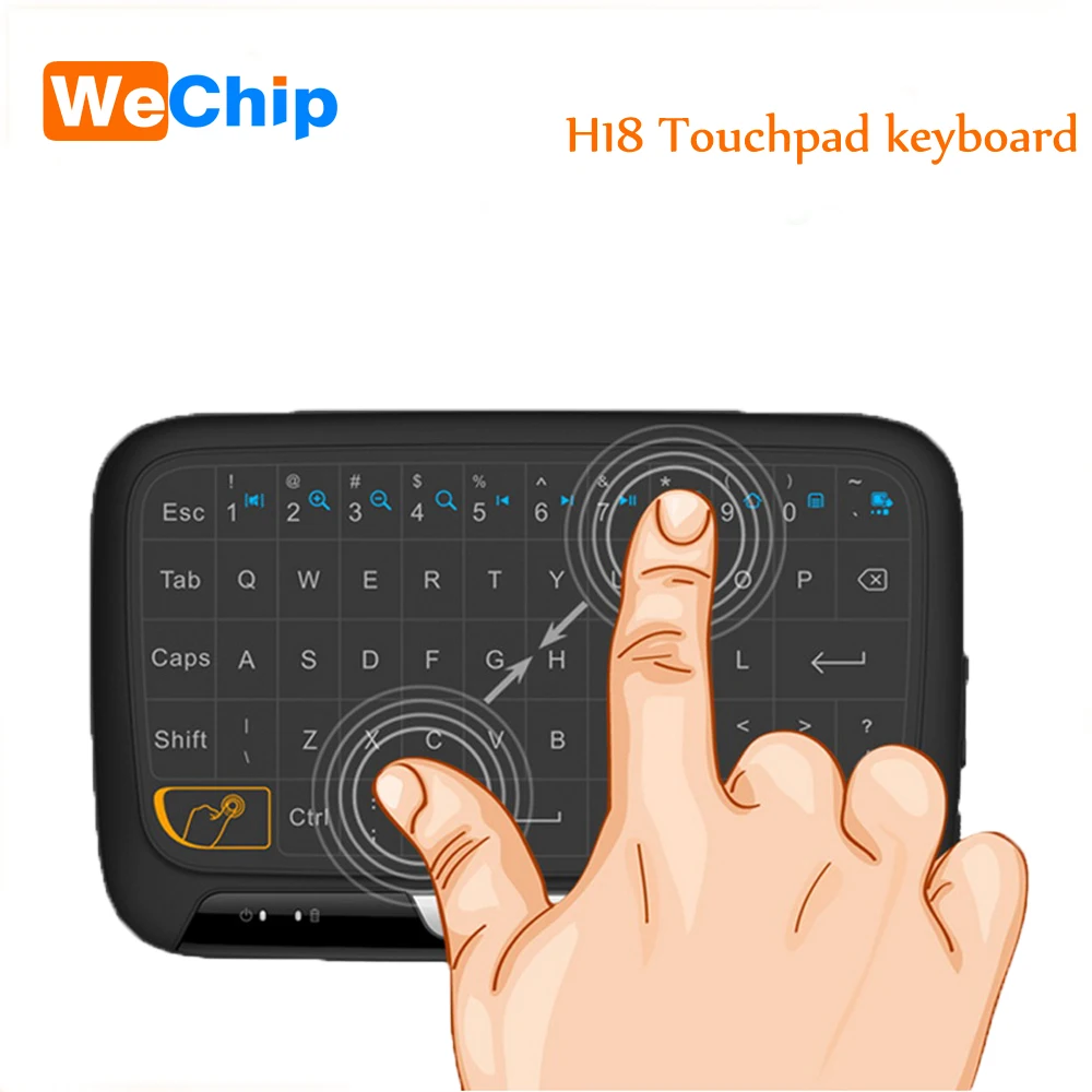 Wechip Mini H18 беспроводная клавиатура 2 4 ГГц портативная с тачпадом мышь для Windows Android
