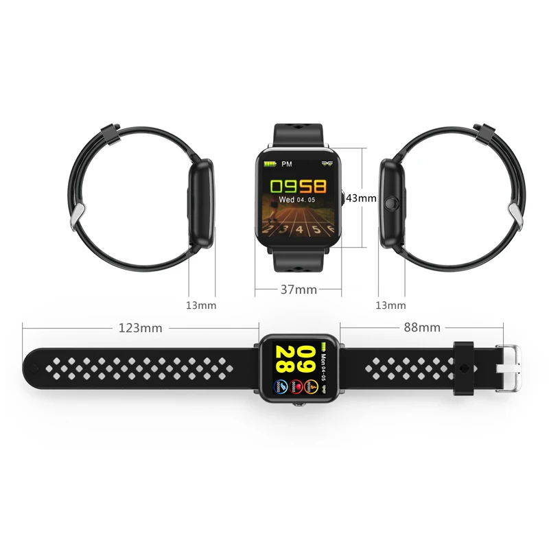 Color Screen Smart Watch Men Women Super Battery Life 320MAH Dynamic Heart Rate Monitoring Sports Fitness Tracker ForIOS android