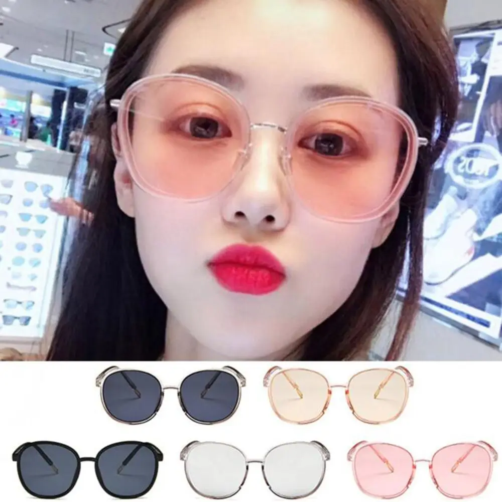 oversized clear frame sunglasses