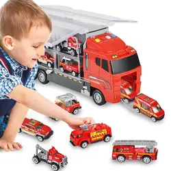 Контейнер автомобиля, детская пожарной машины, автомобиль, инженерно-транспортное средство, набор экскаватор, сплава модели автомобиля