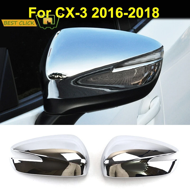 For Mazda CX 3 CX3 2016 2017 2018 Chrome Rearview Door Side Mirror