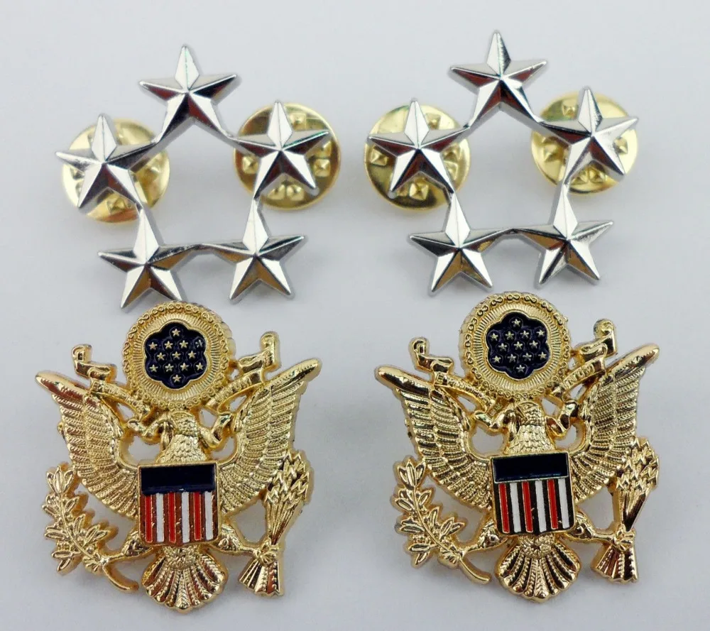 

WWII US General of the Army Rank Insignia American Eagle Five Stars Badge