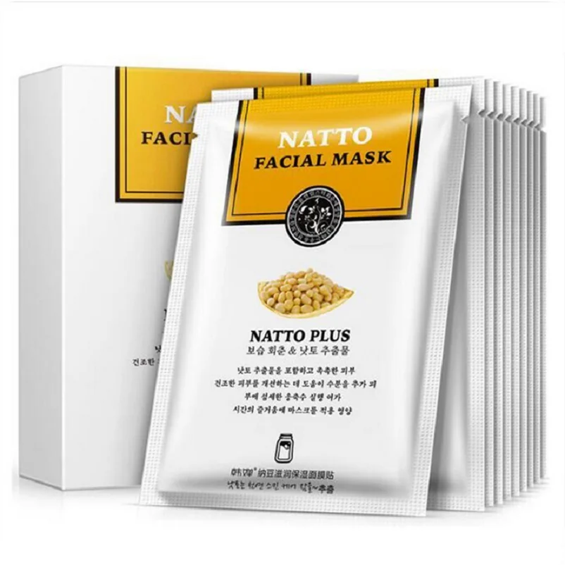 10 шт./лот маска для лица Han Chan уход за кожей Natto/козье молоко листовая увлажняющая