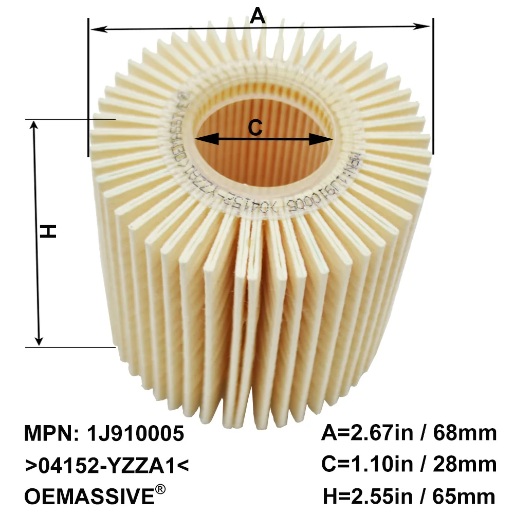 04152-YZZA1 Oil Filter For Toyota Camry Lexus Highlander RAV4 Lexus ES350 NX300h