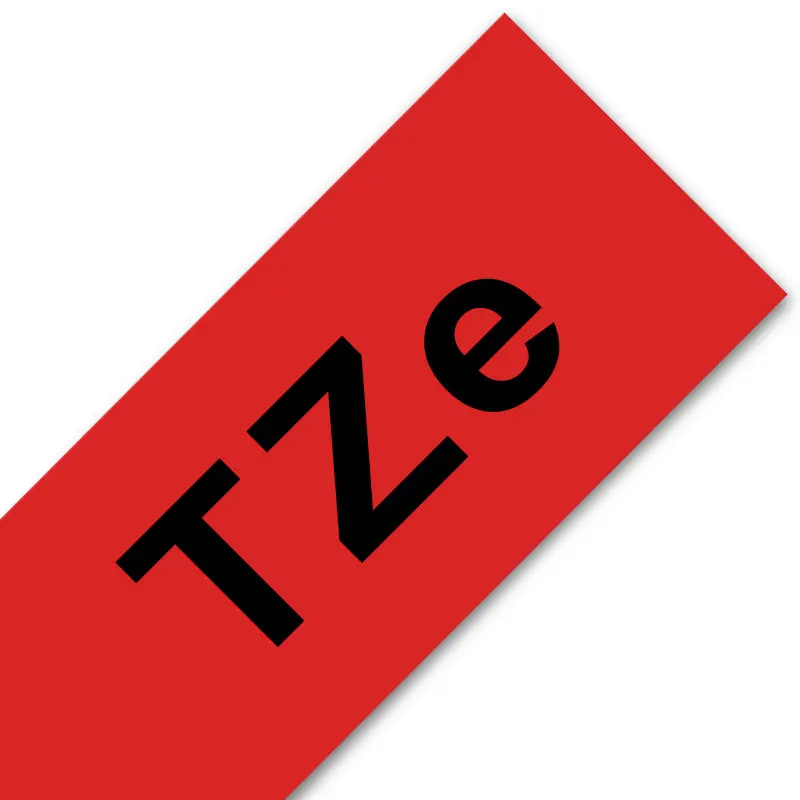 Юнистар TZe-211 TZe-611 ламинированные 6 мм x 8 м совместимый принтер наклеек Brother P-touch tze ленты белого и желтого цвета смешанные Цвет TZe 211 tze211Label чайник - Цвет: Black on Red