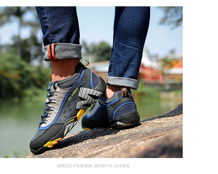 Мужские уличные спортивные треккинговые ботинки водонепроницаемые охотничьи треккинговые кроссовки дышащая обувь из натуральной кожи обувь для скалолазания