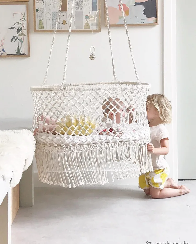 Детская кроватка подвесная люлька, подвесная люлька и портативные качели для детской комнаты