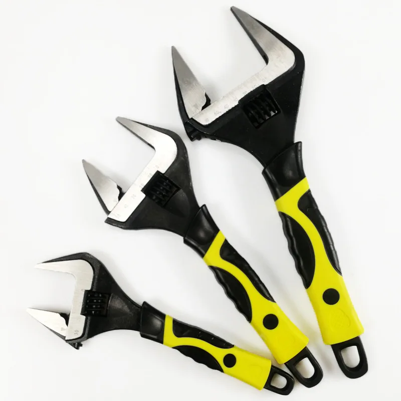 

6" 8" 10" 12" multi-function ratchet wrench Adjustable Wrench Universal Spanner Nut Key Large open end wrench Hand Tools