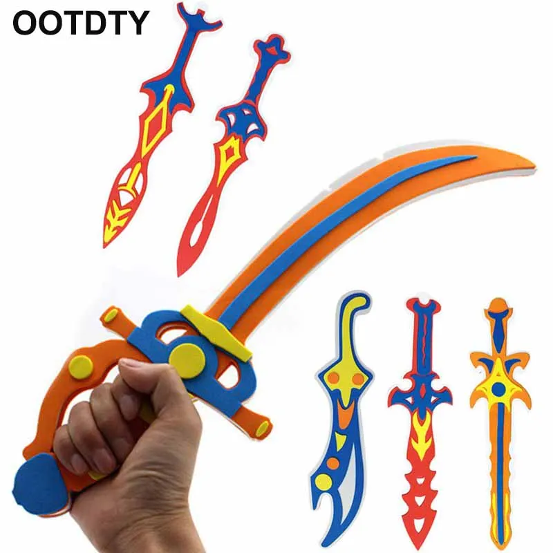 

1 Piece EVA Pirate Toy Sword DIY Safety 3D Puzzle Foam Toys Kids Toy Pretend Play Boys Gift