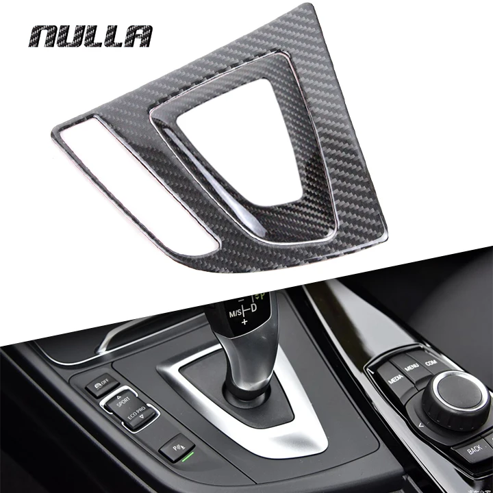 

NULLA Carbon Fiber Car Gear Shifter Knob Panel Trim Box Control Cover Decoration for BMW 3 Series F30 F31 F34 GT 320i 316i 318i