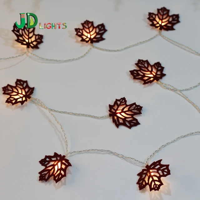 autumn light felt maple leaf fairy lights indoor 10led christmas garland lighting party decoration string lighted - Felt Christmas Garland autumn light felt maple leaf fairy lights indoor 10led christmas garland lighting party decoration string lighted - Felt Christmas Garland