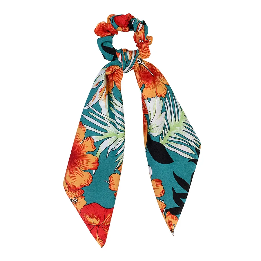 Haimeikang весенний шарф «конский хвост», эластичная лента для волос для женщин, галстуки-бабочки для волос, резинки для волос, ленты для волос с цветочным принтом - Цвет: Style 6