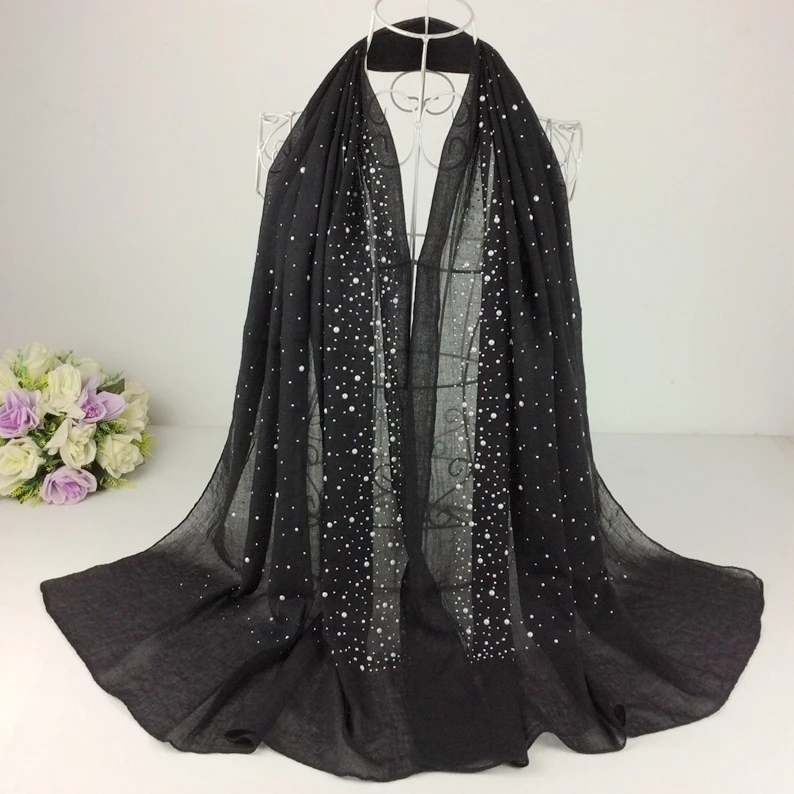 

Long Studs And Pearls Women Shawls And Scarves Elegant Style 30pcs/lot