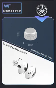 

With 6 Pcs External Sensors Car Tire Pressure Monitoring System External Sensor Digital