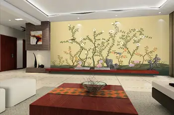

3D wallpaper custom mural non-woven wallpaper modern hand-painted Contracted and flowers and birds wallpaper