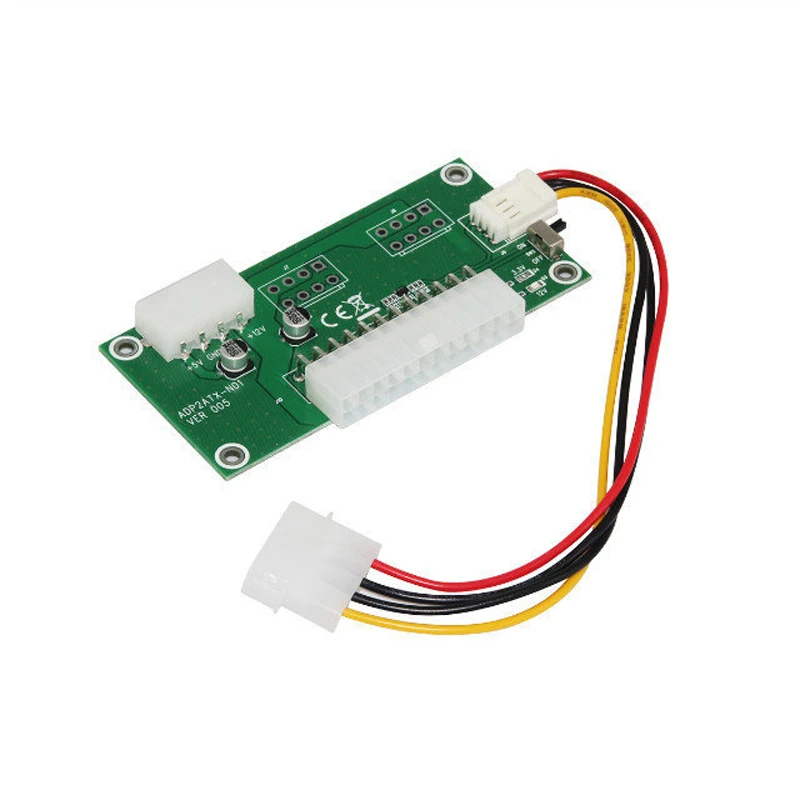 Newest PC Desktop ATX 24Pin Dual PSU Power Supply Sync Starter Extender Cable for Bitcoin Mining Expanded Ded With Manual Switch