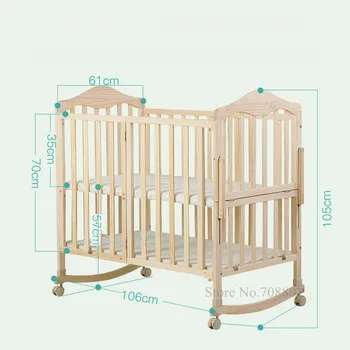 pine wood cot