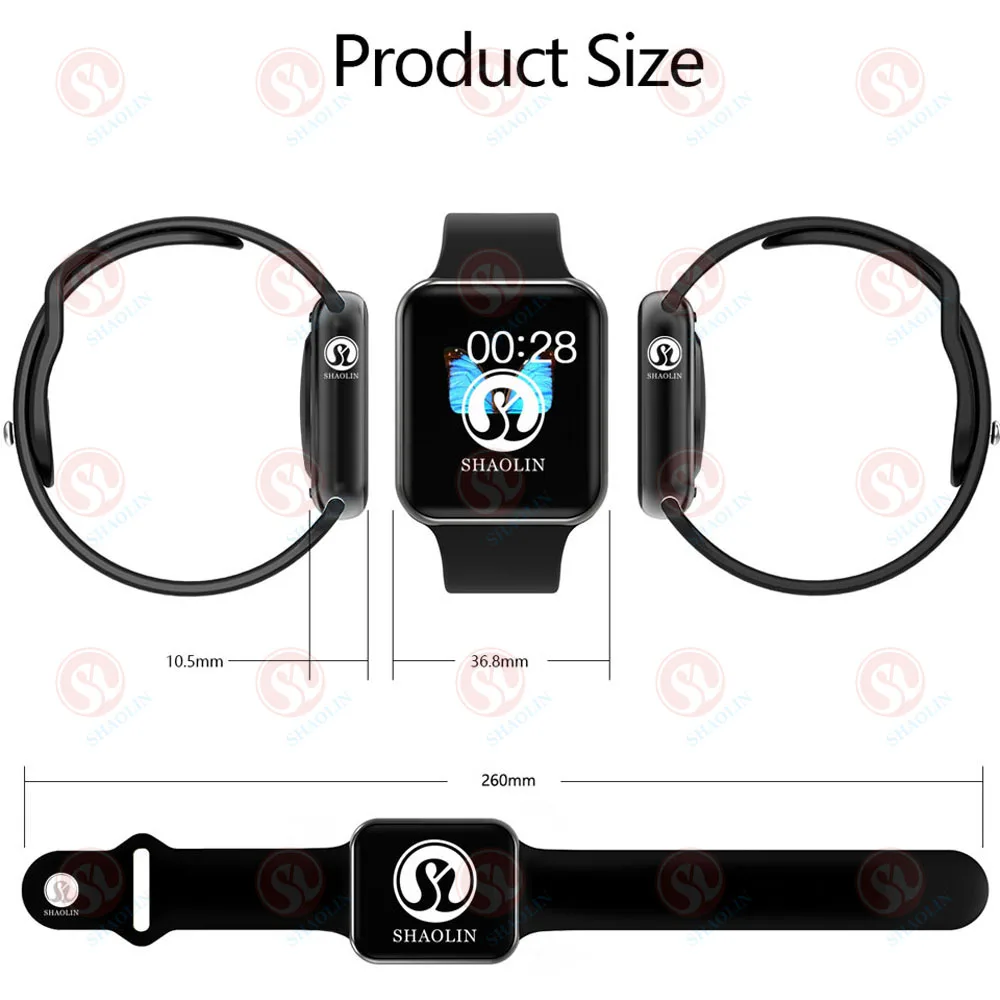 Умные часы с Bluetooth 4 дюйма 42 мм чехол для смарт часов Apple Watch iOS iPhone 8 PLUS XS Xiaomi Android не