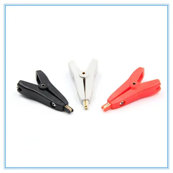 

LCR Kelvin Alligator Clip 52mm Kelvin Copper Gold Plate Clip Grey Black Red