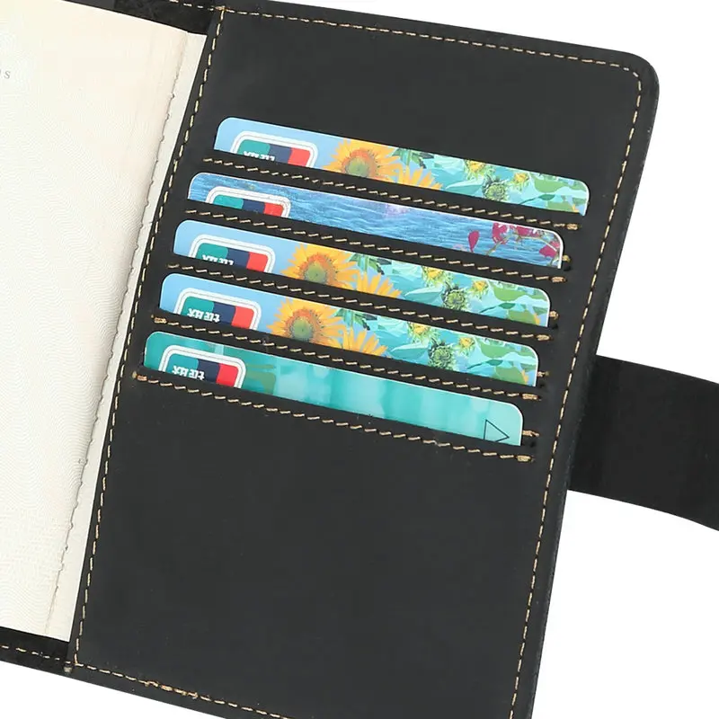 GENODERN, винтажный кожаный чехол для паспорта Crazy Horse, держатель для карт, кредитный кошелек для путешествий, мужской кошелек, мужской чехол