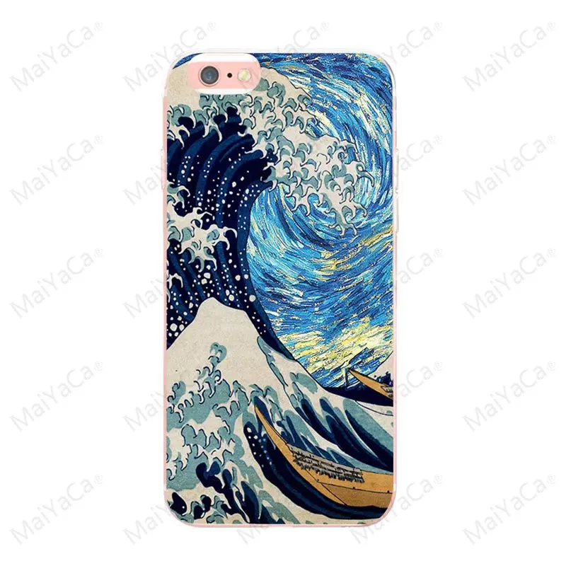 Hokusai The Great Wave off Kanagawa для iphone 6 6plus X XR XSMax 7 8plus чехол 5 5s SE телефона 12 mini 12proMax|Бамперы| |