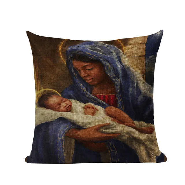 Картина маслом всемирно известная Мэри Хесус девушка с жемчужным принтом пледы подушки Чехол для подушки наволочка для дивана дома дропшиппинг - Цвет: 2