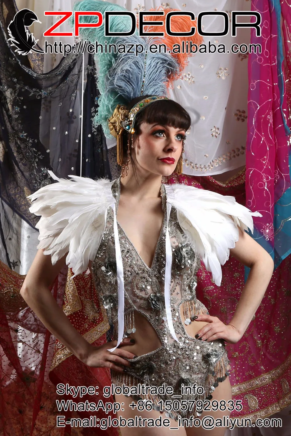 White goose Feather Cape