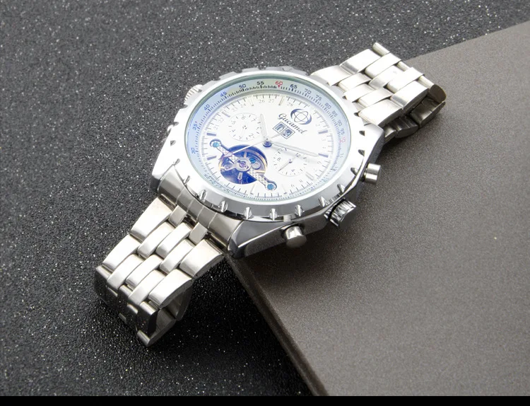 

Luxury Full Steel Automatic Mechanical Men Watches Tourbillon Watch Men All Subdials Work Sport Watches Male Wristwatch reloj