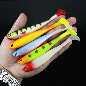 

5PC Lot 12cm 10g Soft Fishing Wobbler Lure Bait Kit Spinning Casting Lures Jig Swimbait Artificial Luminous Silicone Tackle