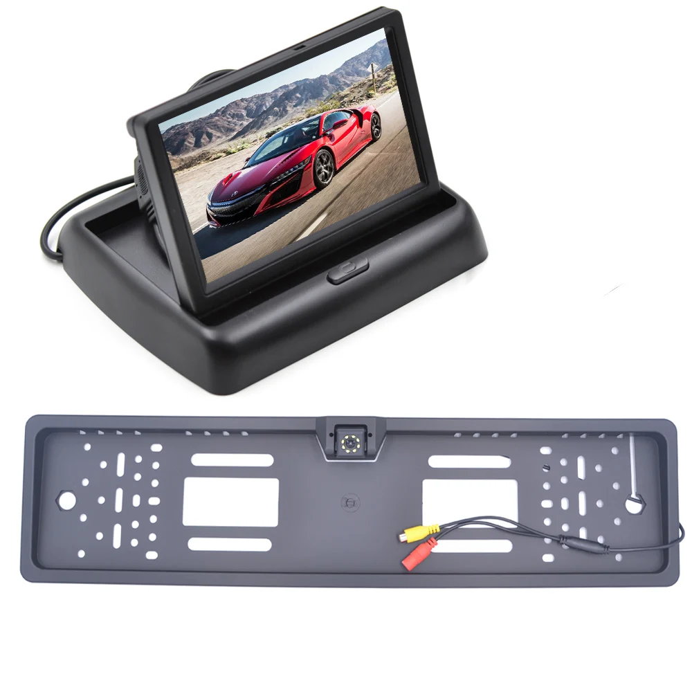 

TFT-LCD 4.3 Inch HD Color Car Monitor 2 Video Input For Car Waterproof Rearview Camera Vehicle Reversing Parking Image Display