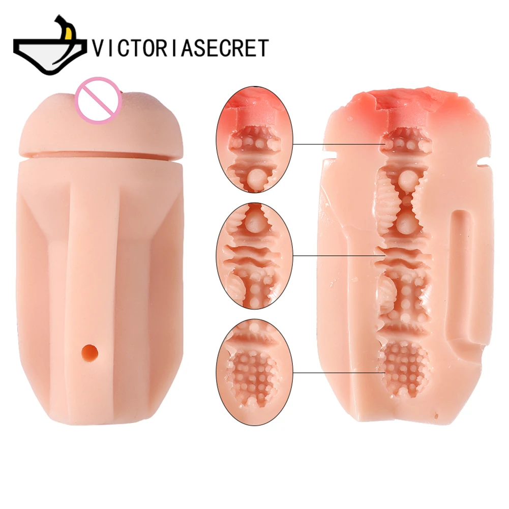 Male Masturbator Silicone Erotic Goods Masturbation Sex Pussy Toy Realistic Vagina Big Dildo Adults Toys For Men Penis Sex Shop