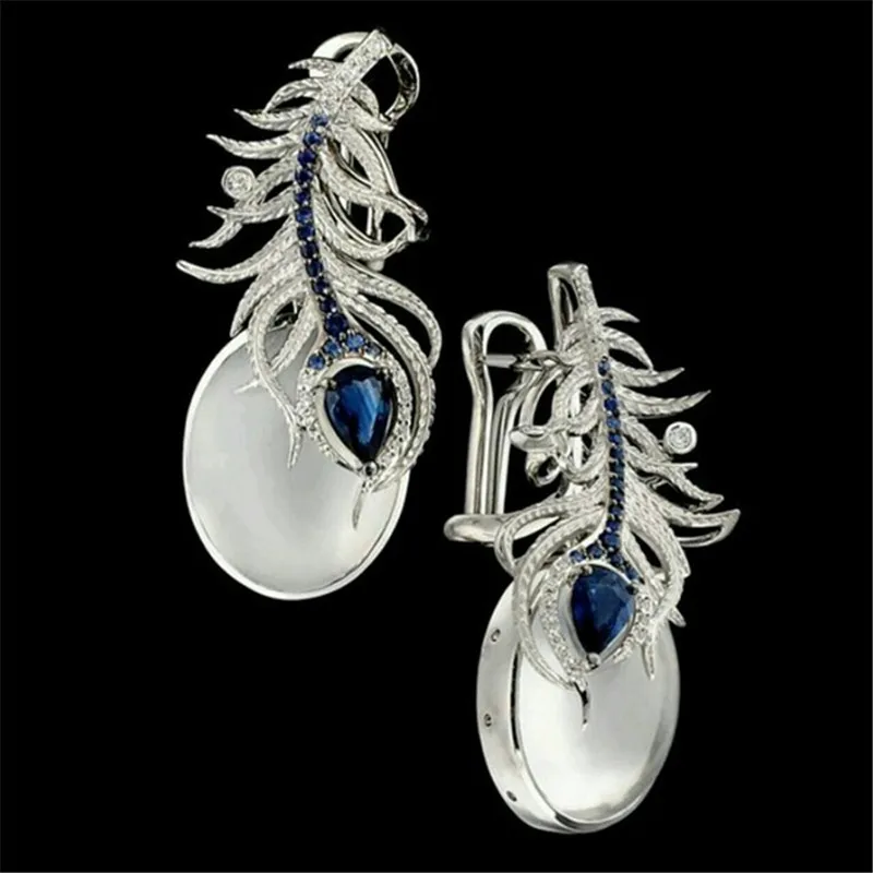 YWOSPX-Elegant-Wedding-Jewelry-Sets-Vintage-White-Moonstone-Silver-Color-Feather-Rings-Earrings-for-Women-Gift