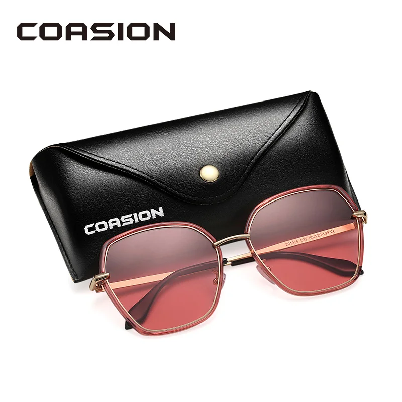 

COASION Brand 2019 Fashion Lady Sunglasses Women Polarized Oversized Polygon Frame Sun Glasses Oculos de sol Feminino CA1257