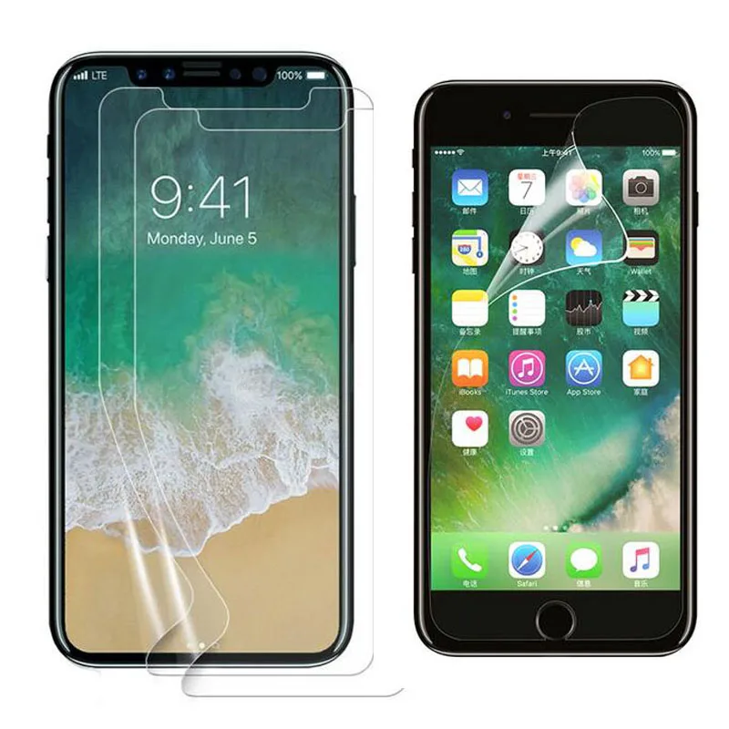 

5pieces Ultra Clear Transparent Front Screen Glossy Guard Protector Protective HD Film for Apple iphone X 8 Plus 8plus Cover