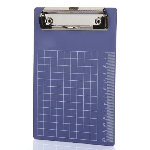 

SOSW- Pad Clip Holder Folder Plastic Clipboard Blue for paper A6
